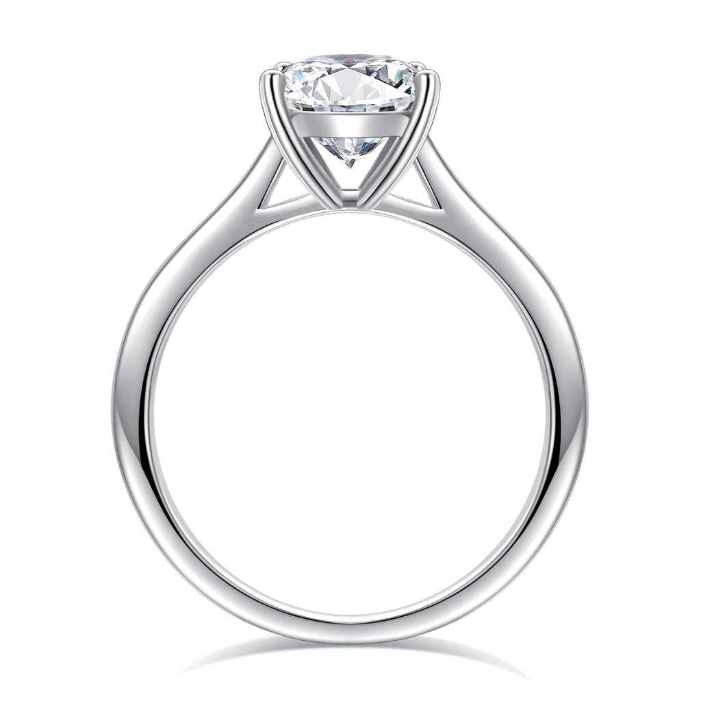 1.5ct Moissanite Solitaire Engagement Ring 925 Sterling Silver Princess Cut F6562
