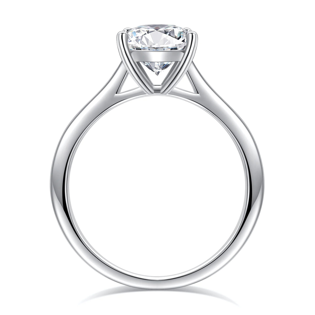 1.5ct Moissanite Solitaire Engagement Ring 925 Sterling Silver Princess Cut F6562