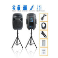Dual 15" Powered Active PA Speakers System G4359