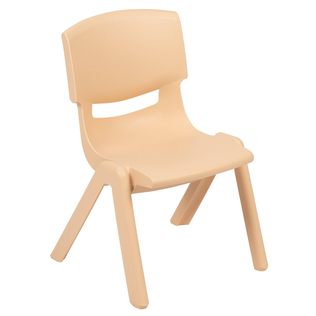 Beige Rectangle Plastic Activity Table Set with 4 Chairs N28038